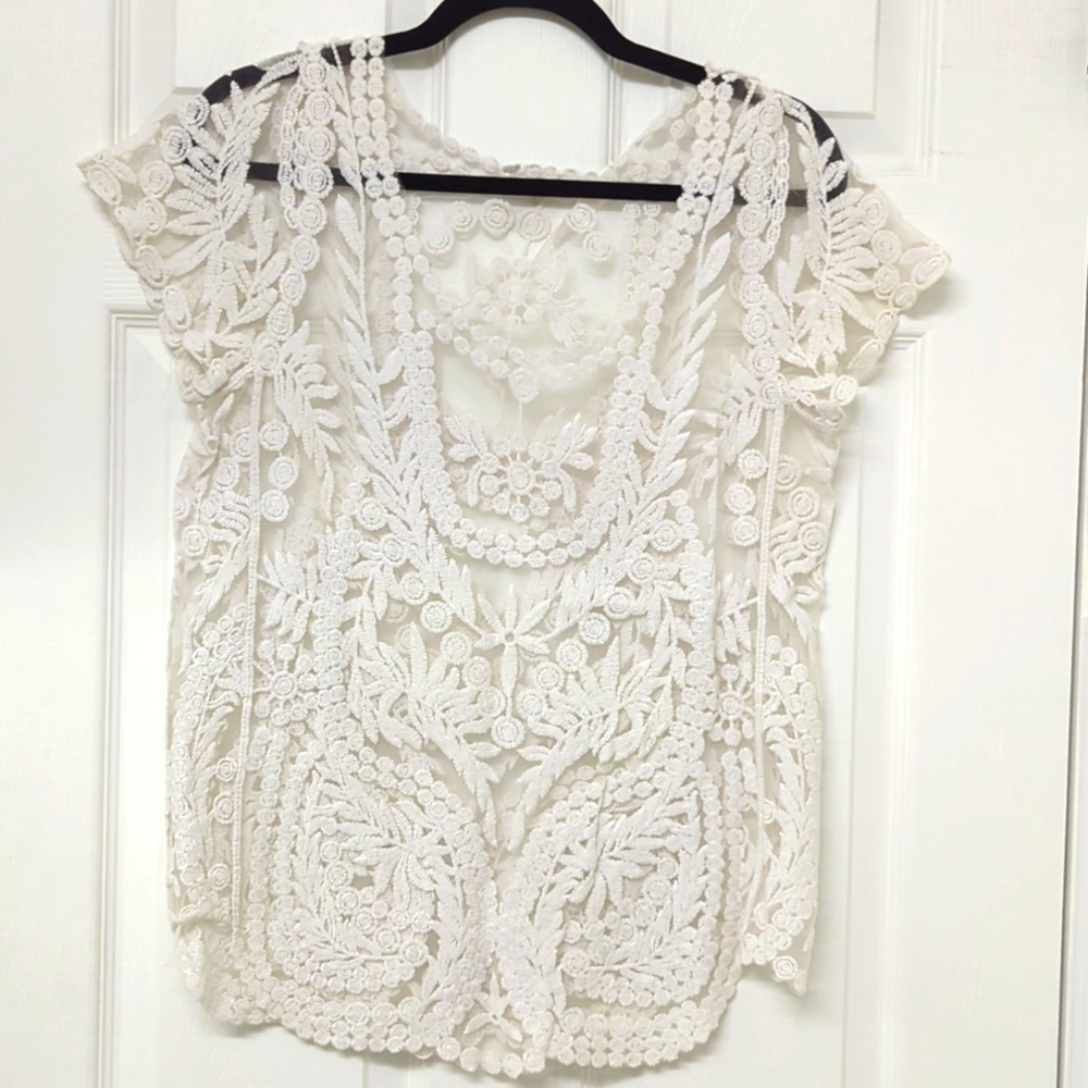 Zara Lace top, size medium